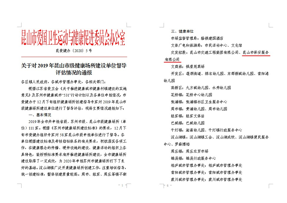 保安公司榮獲“2019年昆山市級(jí)健康單位”稱號(hào).jpg